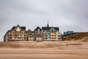 L'institut Calot, hopital,  sur la plage à Berck sur Mer dans le Pas de Calais en France